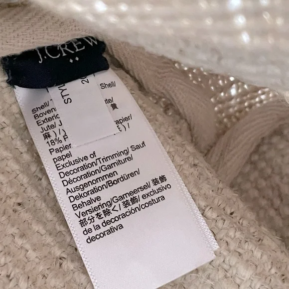 J.CREW FACTORY Straw Tote Bag - Natural - New With Tags - Picture 5 of 7